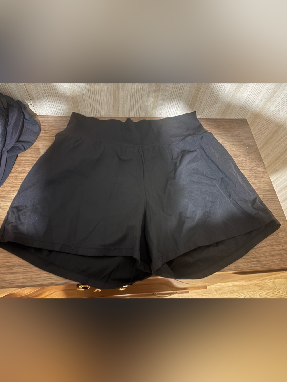 HALARA Black Active shorts with Built-In Shorts